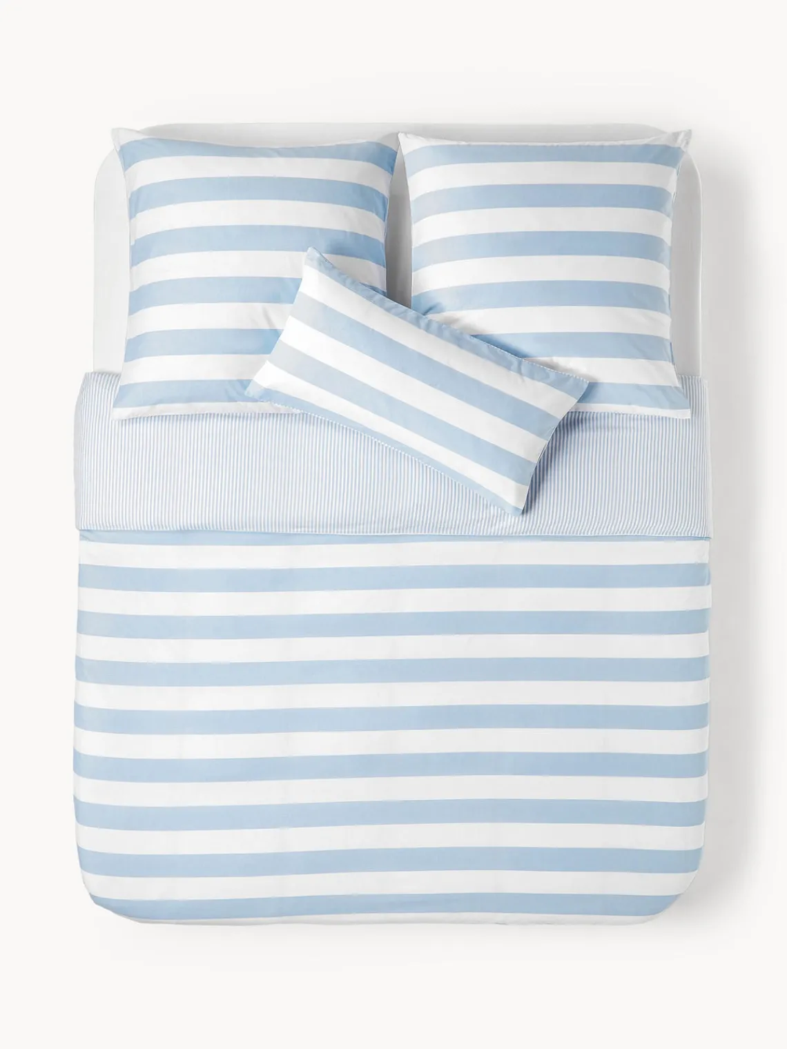 Discount Funda nórdica doble cara de algodón a rayas Lorena Mantas|Fundas Nórdicas