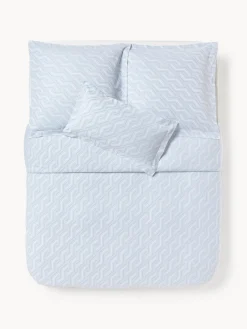 Fundas Nórdicas|Mantas>Westwing Collection Funda nórdica en tejido jacquard Aisha Azul claro, blanco