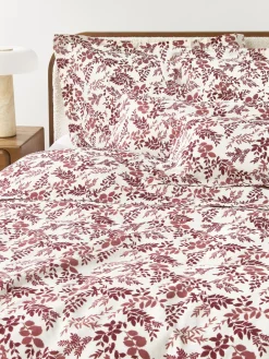 Fundas Nórdicas|Fundas De Edredón>Westwing Collection Funda nórdica estampada Pola Tonos rojos, blanco Off White