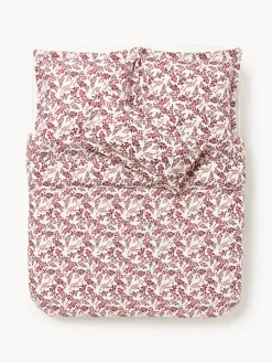 Fundas Nórdicas|Fundas De Edredón>Westwing Collection Funda nórdica estampada Pola Tonos rojos, blanco Off White