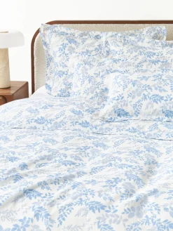 Fundas Nórdicas|Mantas>Westwing Collection Funda nórdica estampada Pola Tonos azules, Off White