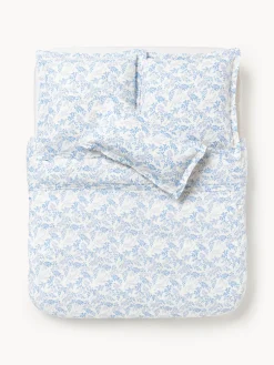 Fundas Nórdicas|Mantas>Westwing Collection Funda nórdica estampada Pola Tonos azules, Off White