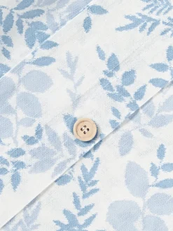 Fundas Nórdicas|Mantas></noscript>Westwing Collection Funda nórdica estampada Pola Tonos azules, Off White