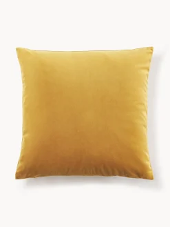 Mantas|Cojines Decorativos>Westwing Collection Fundas de cojín de terciopelo Rush, 2 uds. Amarillo mostaza