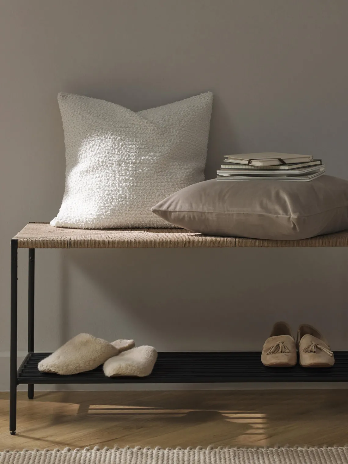 Fundas de cojín en tejido bouclé Bellamie, 2 uds. Mantas|Cojines Decorativos