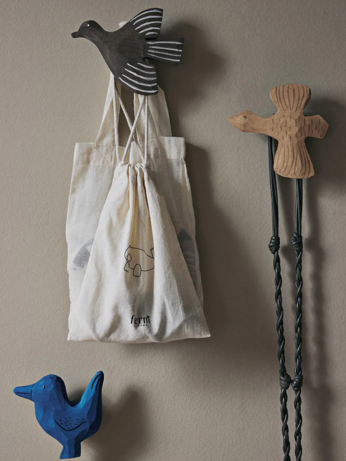 Gancho de pared de artesanal Billie Bird Niños Decoración Infantil|Colgadores Y Estantes De Pared