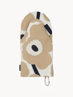 Textiles De Cocina Y Manteles|Textiles De Cocina>Marimekko Guante de horno de algodón Pieni Unikko Blanco crema, beige, negro