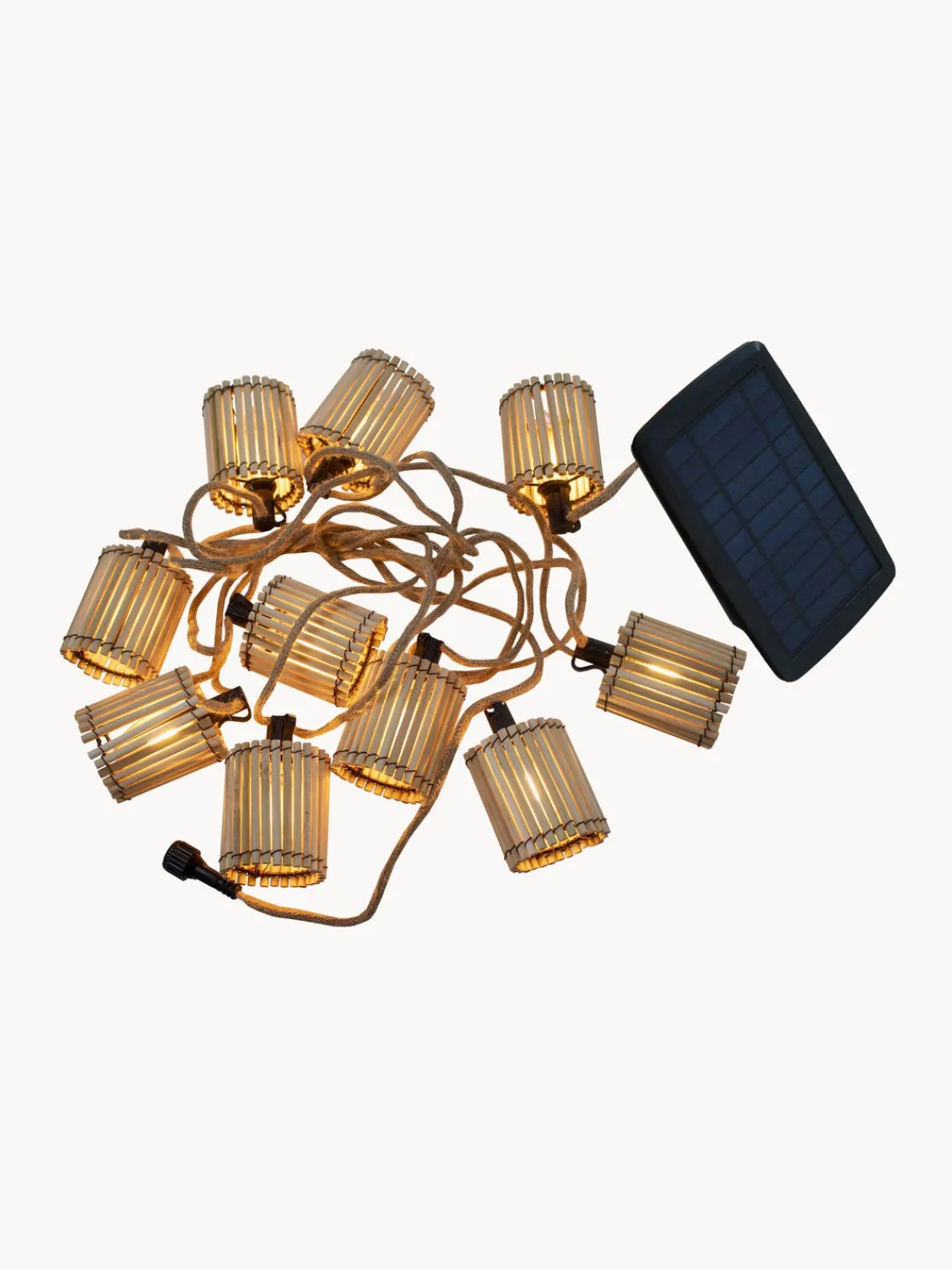 Lámparas Colgantes Exterior|Lámparas Colgantes Exterior>NewGarden Guirnalda de luces LED solares de bambú Okinawa