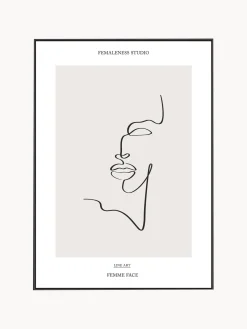 Cuadros Y Láminas Decorativas|Jarrones>Incado Impresión digital enmarcada Femme Face