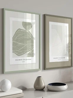 Cuadros Y Láminas Decorativas|Jarrones>Incado Impresión digital enmarcada artesanal Leaves