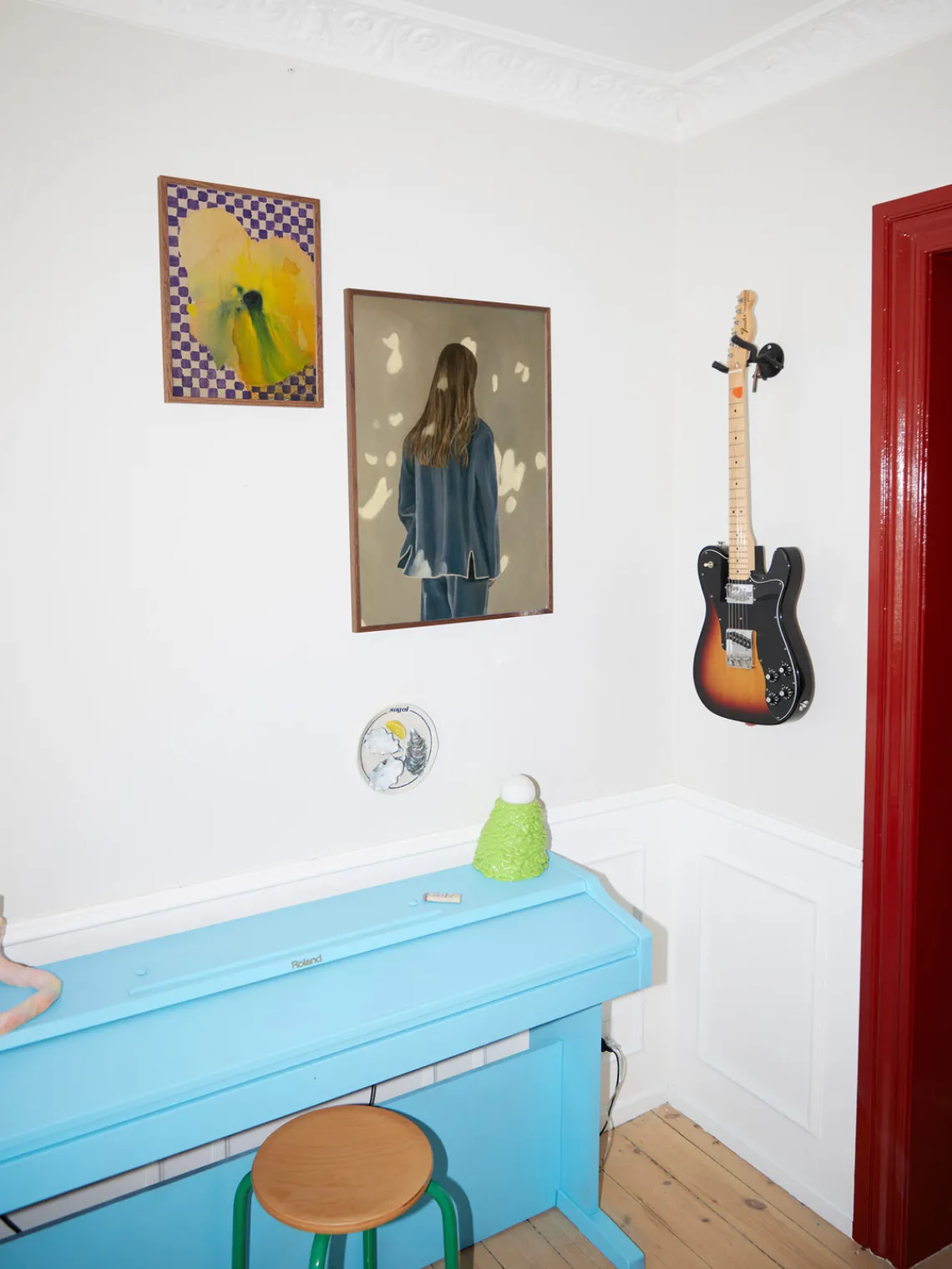 Discount Impresión digital Flower With Checks 02 Pósters|Jarrones