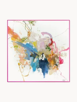 Lienzos|Jarrones>Malerifabrikken Impresión sobre lienzo acabada a mano enmarcada Confidential Pink