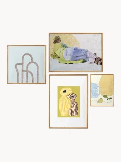 Hot Impresiones digitales Wall Art, 4 uds. Cuadros Y Láminas Decorativas|Jarrones