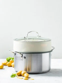 Artículos De Cocina|Utensilios De Cocina>GreenPan Inserta para vaporizador Steamy Blanco crema