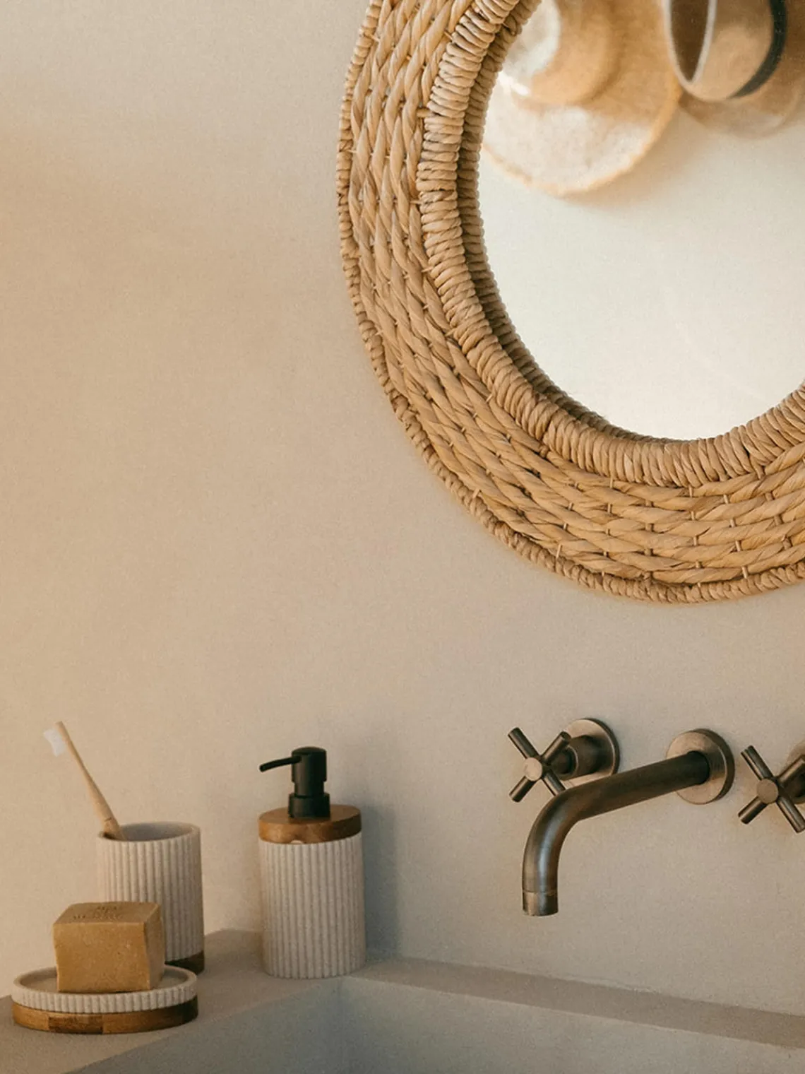 New Jabonera con madera Laura Dispensador De Jabón Y Jaboneras|Jarrones