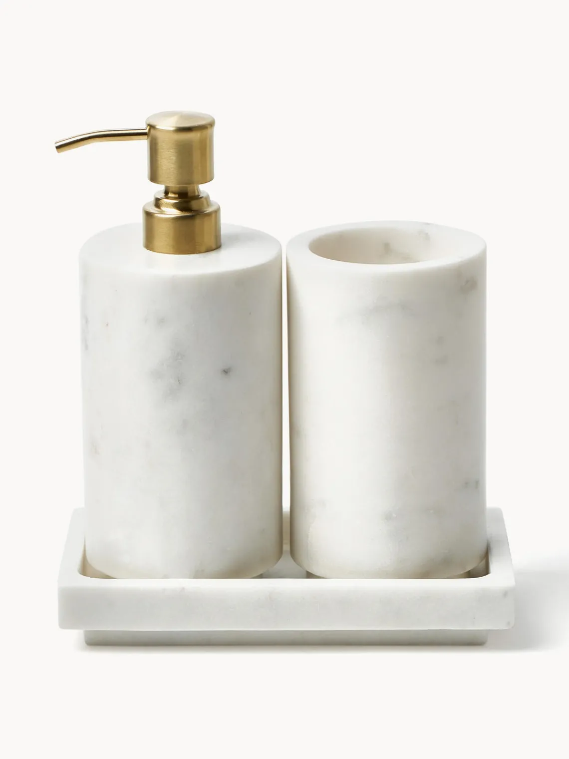 Dispensador De Jabón Y Jaboneras|Jarrones>Westwing Collection Jabonera de mármol Simba Mármol blanco