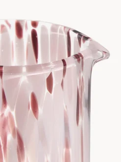 Jarras De Agua|Vajillas Completas></noscript>Westwing Collection Jarra artesanal con estampado a lunares Oakley, 1,1 L Tonos rosas, transparente