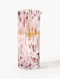 Jarras De Agua|Vajillas Completas></noscript>Westwing Collection Jarra artesanal con estampado a lunares Oakley, 1,1 L Tonos rosas, transparente