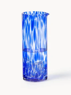 Jarras De Agua|Vajillas Completas></noscript>Westwing Collection Jarra artesanal con estampado a lunares Oakley, 1.1 L Azul real transparente