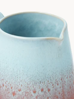 Jarras De Agua|Vajillas Completas></noscript>Westwing Collection Jarra artesanal Marguerite, 1 L Terracota, azul claro