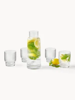 Jarras De Agua|Vajillas Completas></noscript>Westwing Collection Jarra con relieve Minna, 1,1 L Transparente