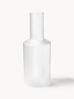 Jarras De Agua|Menaje De Mesa>Ferm Living Jarra de agua soplada con relieves Ripple, 1 L Semitransparente mate