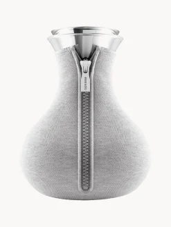 Termos|Vajillas Completas>Eva Solo Jarra de vidrio de borosilicato Cary, 1 L Gris claro, transparente, plateado