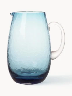 Online Jarra de vidrio soplado artesanalmente Hammered, 2 L Vajillas Completas|Jarras De Agua