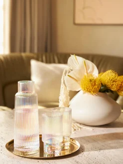 New Jarra iridiscente con relieve Minna, 1,1 L Jarras De Agua|Vajillas Completas