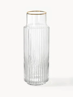 Best Jarra soplada con borde dorado Aleo, 1 L Jarras De Agua|Vajillas Completas