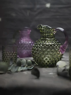 Jarras De Agua|Vajillas Completas>ANNA VON LIPA Jarra soplada Krug, 2 L Verde oliva, lila, transparente