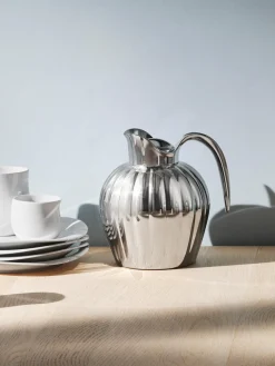 Termos|Menaje De Mesa>GEORG JENSEN Jarra termo de acero inoxidable con relieves Bernadotte, 800 ml