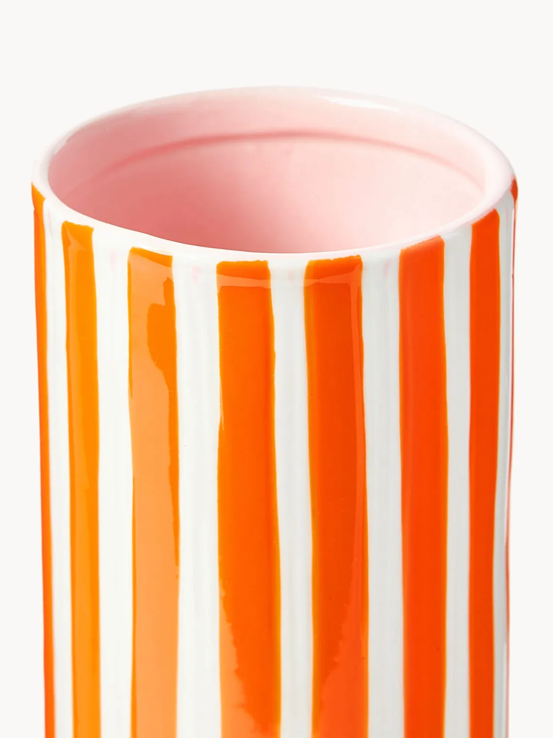 Jarrones|Jarrones>&k Amsterdam Jarrón artesanal de porcelana Ray, 29 cm