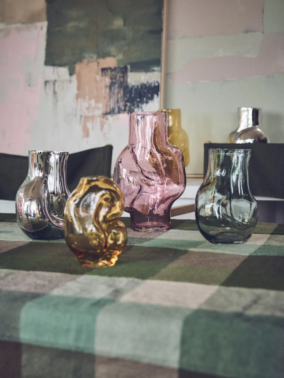 New Jarrón artesanal de vidrio Gleam, 32 cm Jarrones|Jarrones