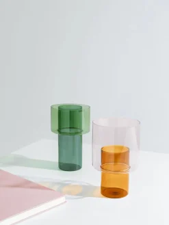 New Jarrón artesanal de vidrio Boreale, 21 cm Jarrones|Jarrones