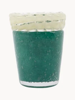 Jarrones|Jarrones>House Doctor Jarrón artesanal Kupla, 10 cm Azul petróleo, blanco crema