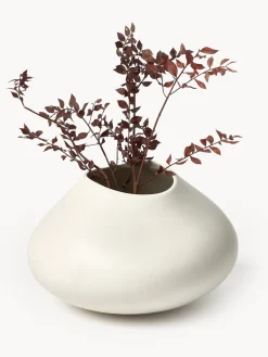 Jarrones|Jarrones></noscript>Westwing Collection Jarrón artesanal Latona, 19 cm Blanco crema