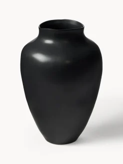 Jarrones|Jarrones>Westwing Collection Jarrón artesanal Latona, Al 30 cm Negro mate