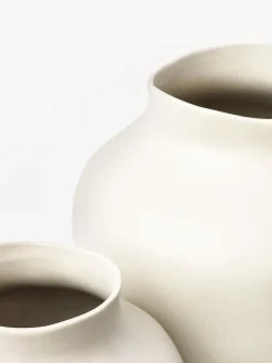 Jarrones|Jarrones></noscript>Westwing Collection Jarrón artesanal Latona, Al 30 cm Blanco crema mate