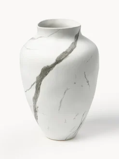 Jarrones|Jarrones>Westwing Collection Jarrón artesanal Latona, Al 30 cm Mármol blanco grisaceo