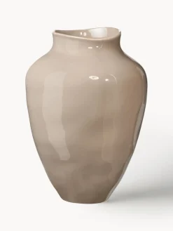 Jarrones|Jarrones>Westwing Collection Jarrón artesanal Latona, Al 41 cm Beige brillante