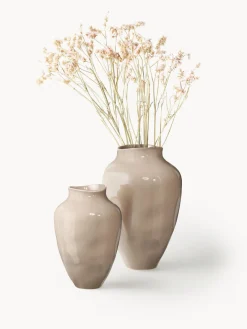 Jarrones|Jarrones></noscript>Westwing Collection Jarrón artesanal Latona, Al 41 cm Beige brillante