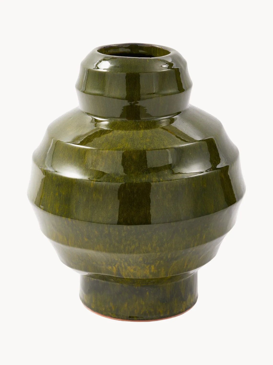 Jarrones|Jarrones>POLSPOTTEN Jarrón artesanal Sumo Verde oliva