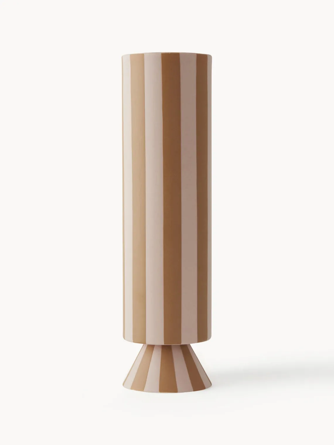 Jarrones|Jarrones>Oyoy Living Design Jarrón artesanal Toppu, 31 cm Rosa claro, marrón claro