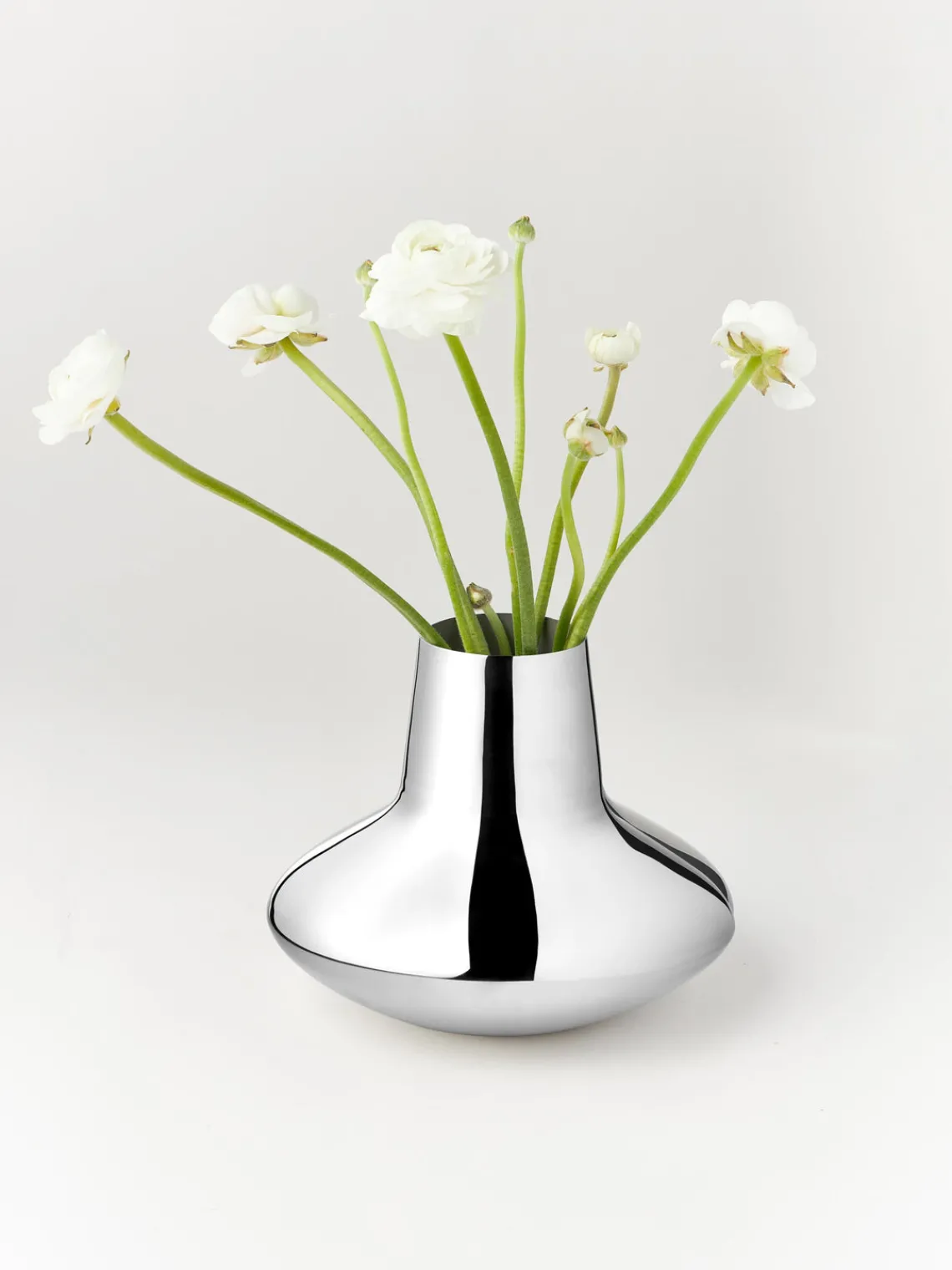 Discount Jarrón de acero inoxidable Henning Koppel, 22 cm Jarrones|Jarrones