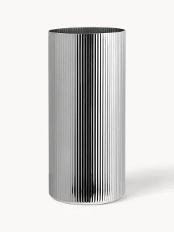 Clearance Jarrón de acero inoxidable con relieves Bernadotte, 26 cm Jarrones|Jarrones