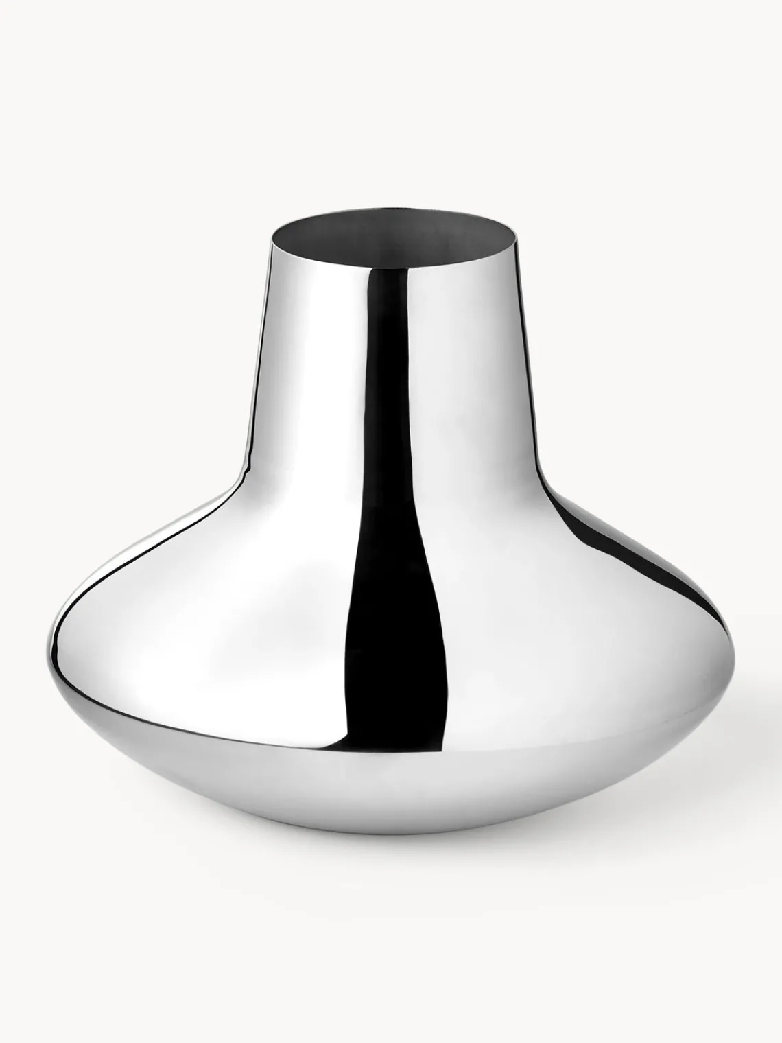 Jarrones|Jarrones>GEORG JENSEN Jarrón de acero inoxidable Henning Koppel, 19 cm