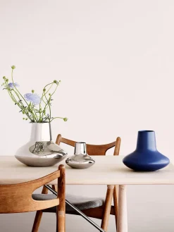 Jarrones|Jarrones>GEORG JENSEN Jarrón de acero inoxidable Henning Koppel, 19 cm