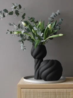 Hot Jarrón de cerámica pintado a mano Twist Ball, 34 cm Jarrones|Jarrones