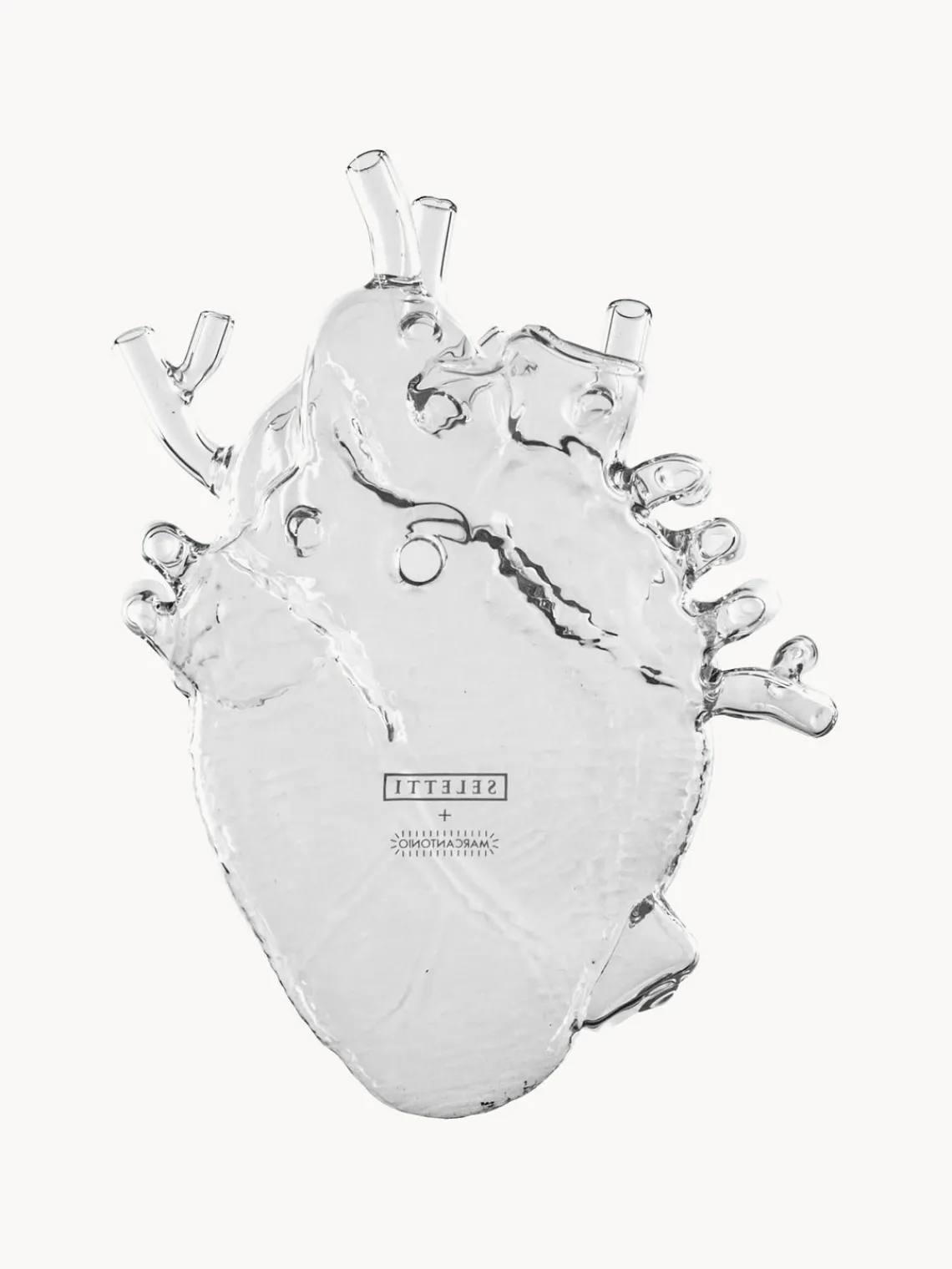 Jarrones|Jarrones>SELETTI Jarrón de cristal Love in Bloom, 24 cm